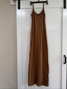 Women's Bumpsuit - The Jane - Brown Slip Maxi Dress - Maternity